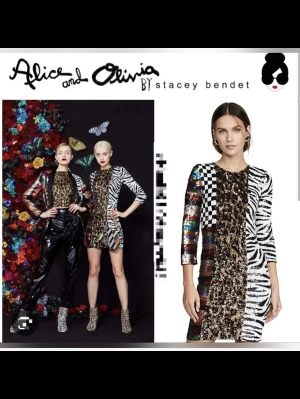 Alice + Olivia Jae Sequin Mini Dress Size 6 - Picture 15 of 16